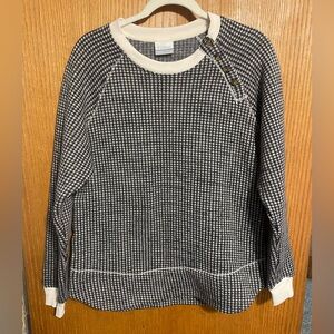 Columbia checkered fleece sweater. Sz L